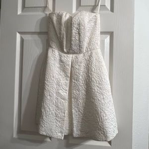 Anthropologie Hunter Bell white strapless dress